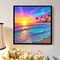 Diamond Art Painting Kits for Adults, Sunset Beach 5D Diamond Painting Dots Art Kits for Adults Beginner
